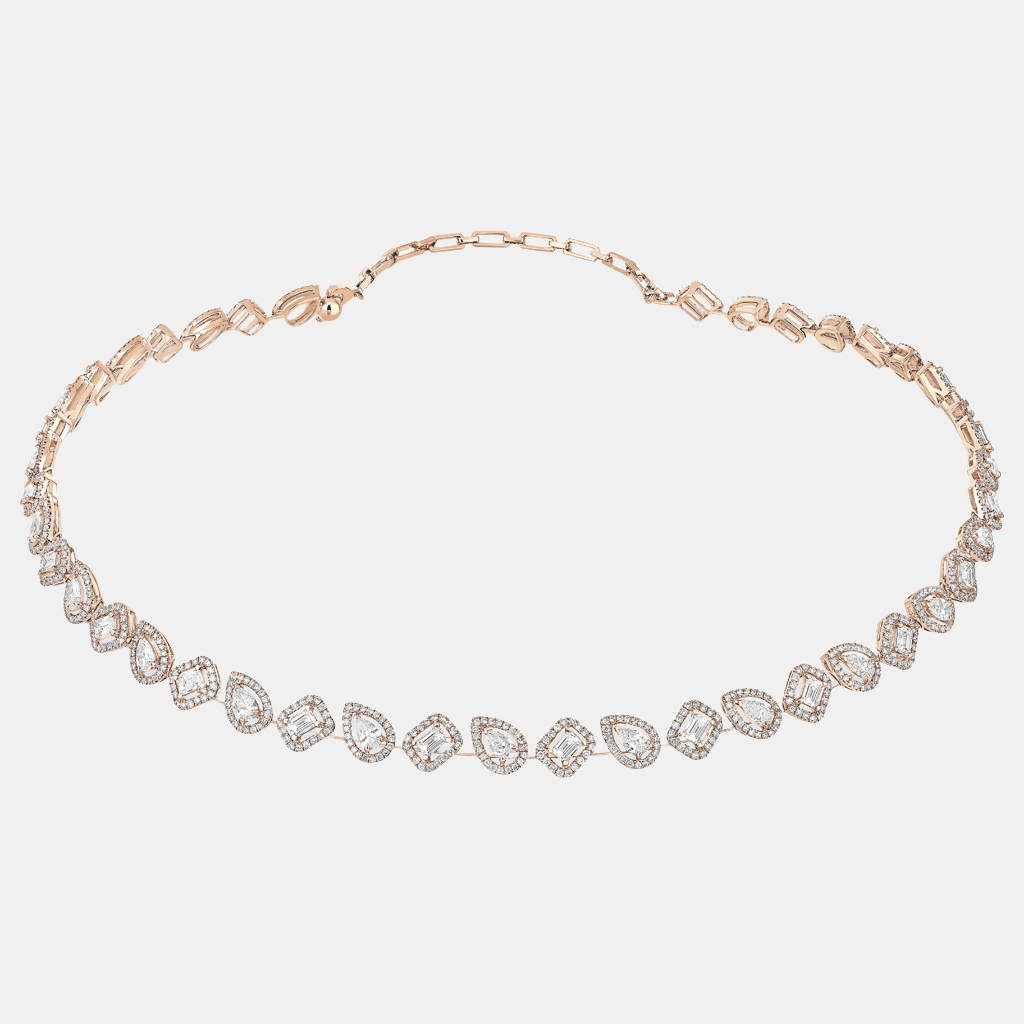 Collier My Twin Rivière Or rose Diamant 0.15ct