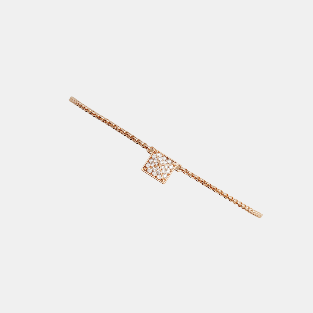 Bracelet Clou d'H Petit modèle Or rose Diamant 0.15 ct