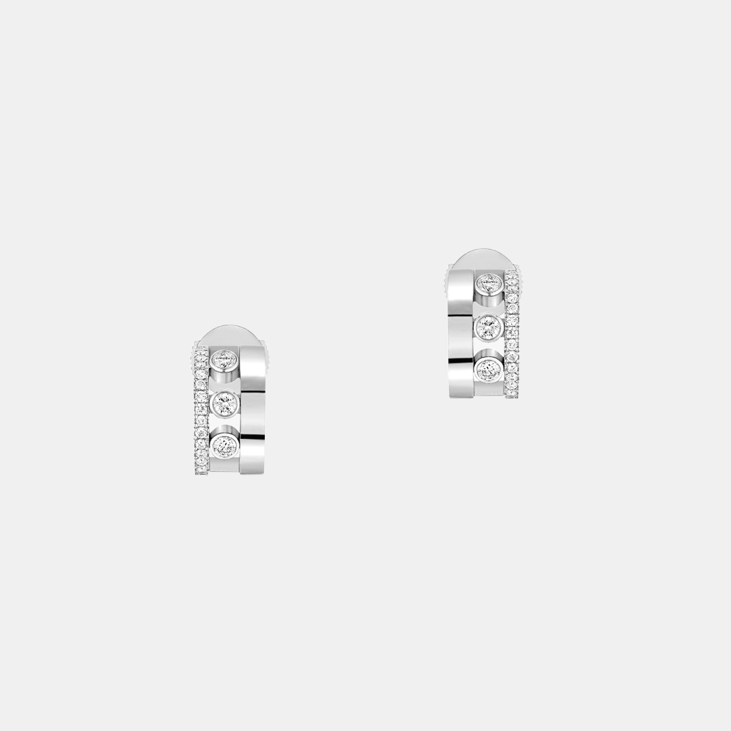 Boucles d'oreilles Move Romane Mini Or blanc Diamant 0.29ct