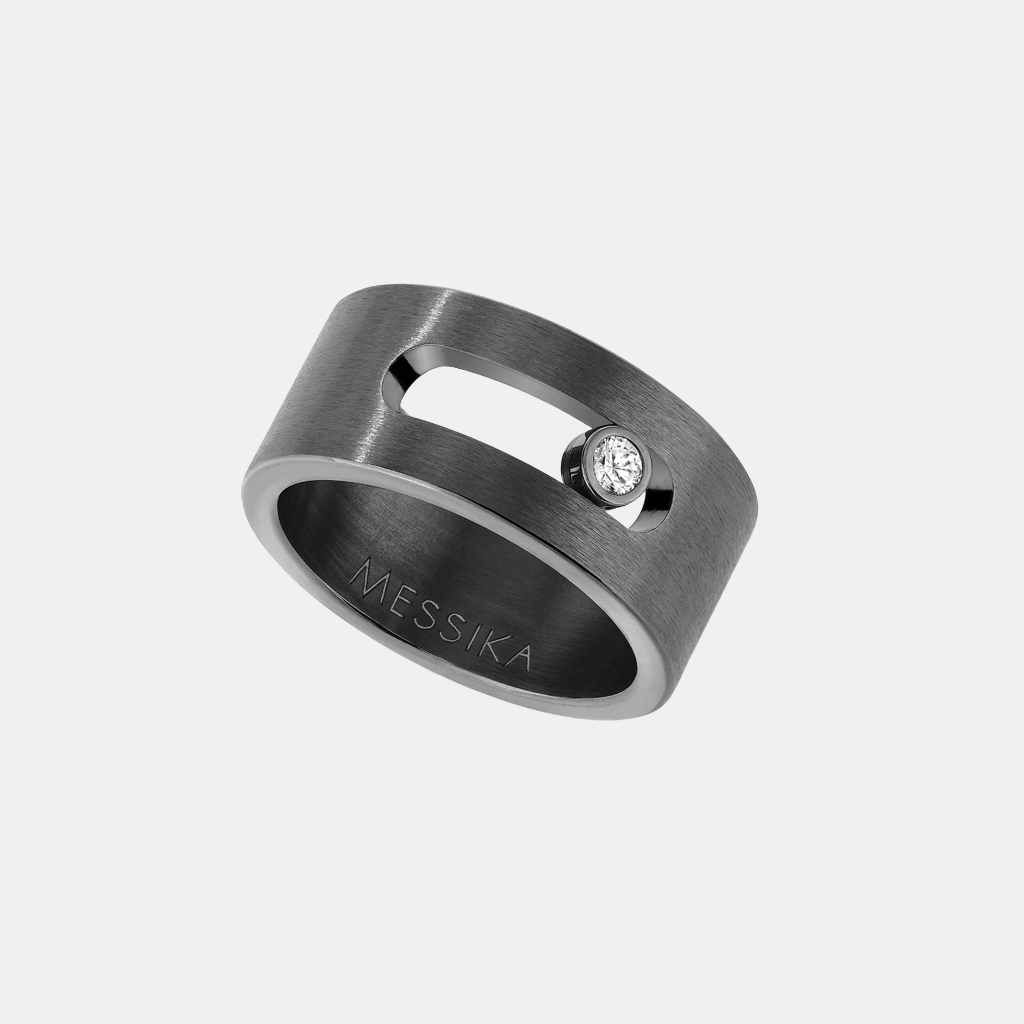Bague Move Titanium Titane Diamant 0.1ct