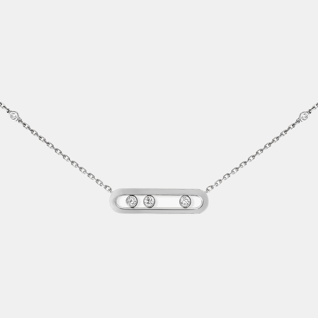Collier Move Baby Or blanc Diamant 0.03ct