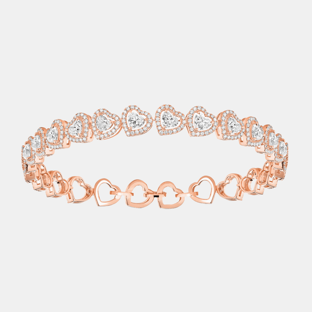 Bracelet Joy Coeur Or rose Diamant 0.19ct