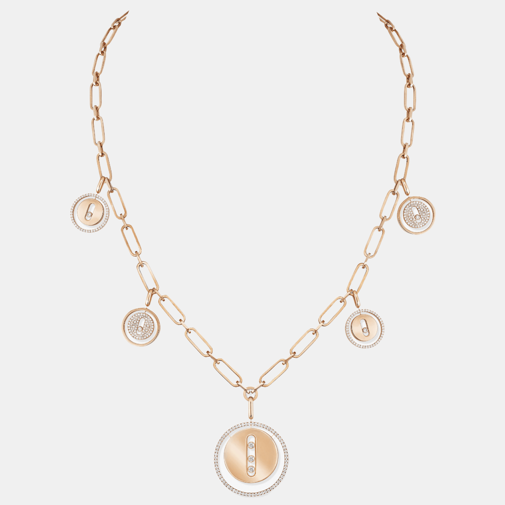 Collier Lucky Move Or rose Diamant 1.3ct