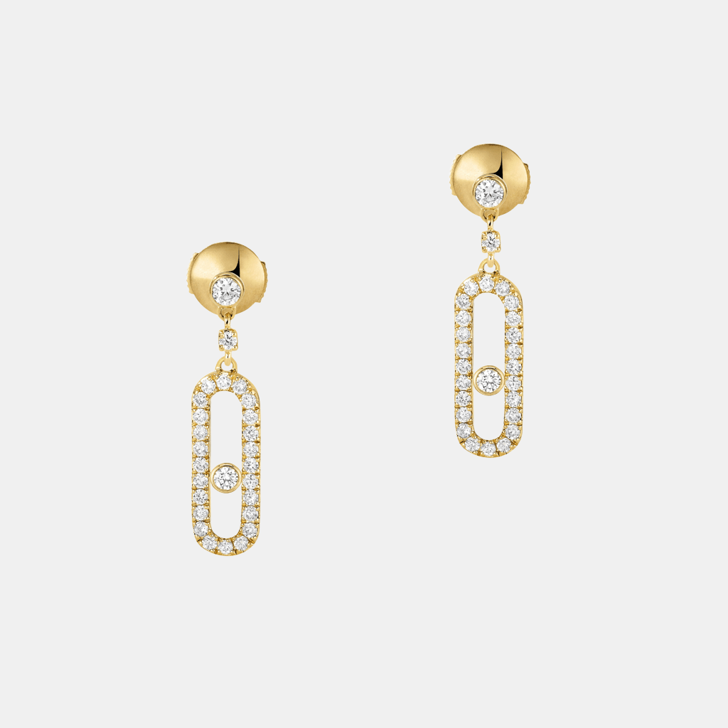 Boucles d'oreilles Move Uno Or jaune Diamant 0.4ct