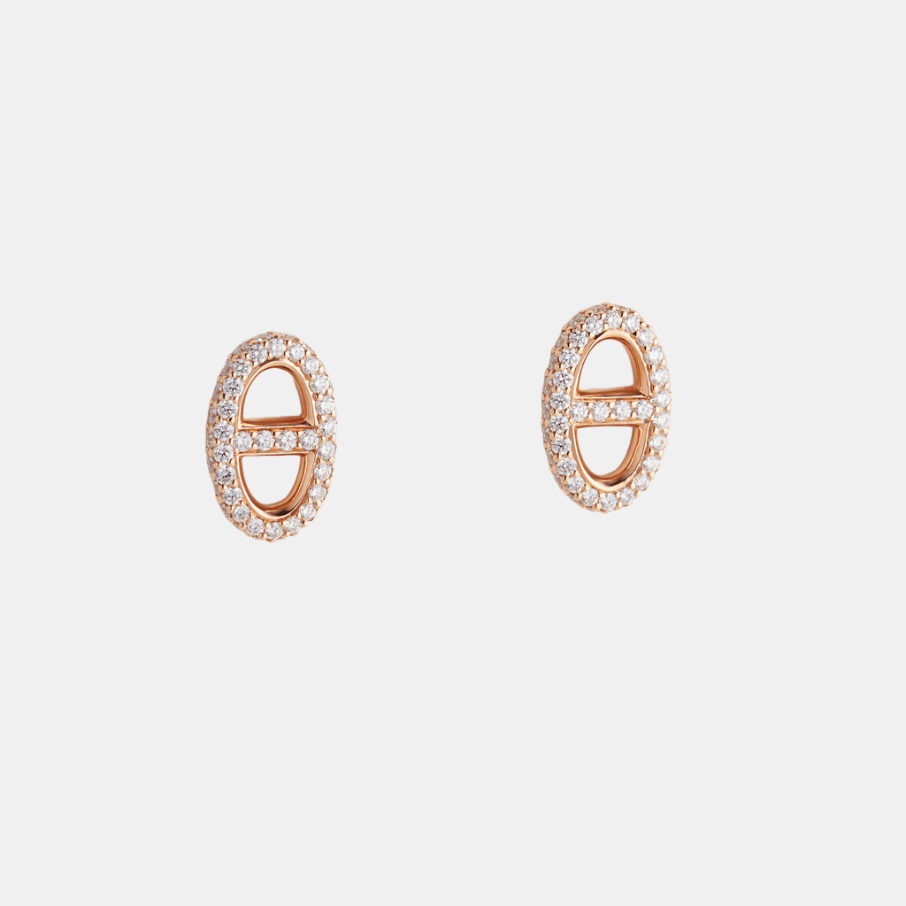 Boucles d'oreilles Farandole Or rose Diamant 0.9 ct