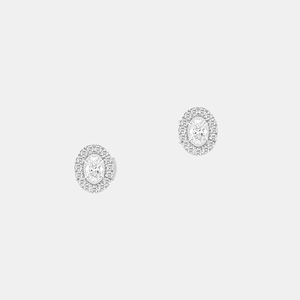 Boucles d'oreilles Glam'Azone Or blanc Diamant 0.1ct