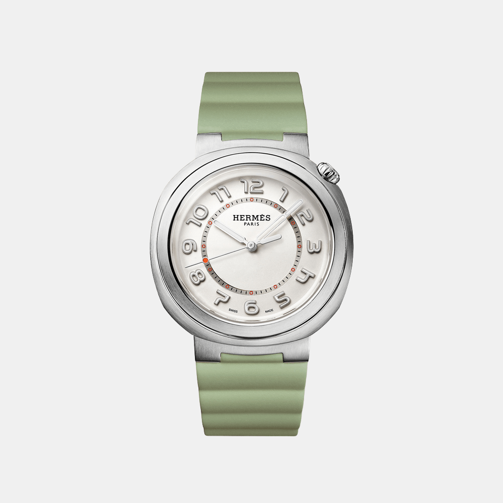 Montre Hermès cut Grand modèle, 36 mm Mécanique Acier  