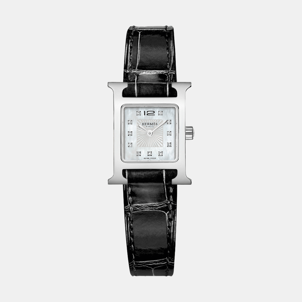 Montre Heure H Mini modèle, 21 mm Quartz Acier  
