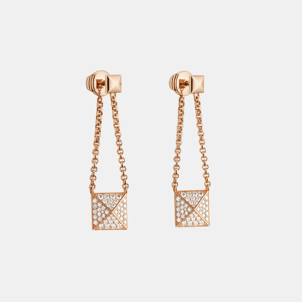 Boucles d'oreilles Clou d'H Or rose Diamant 0.76 ct