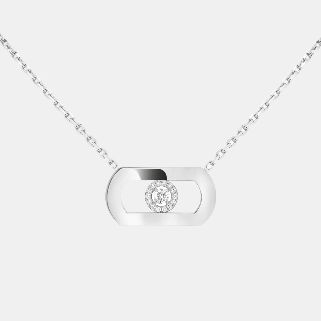 Collier So Move Or blanc Diamant 0.12ct