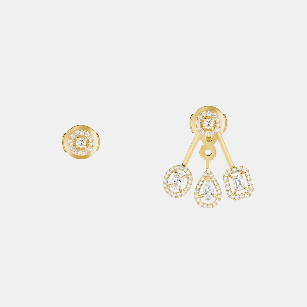 Boucles d'oreilles My Twin Trio Or jaune Diamant 0.1ct