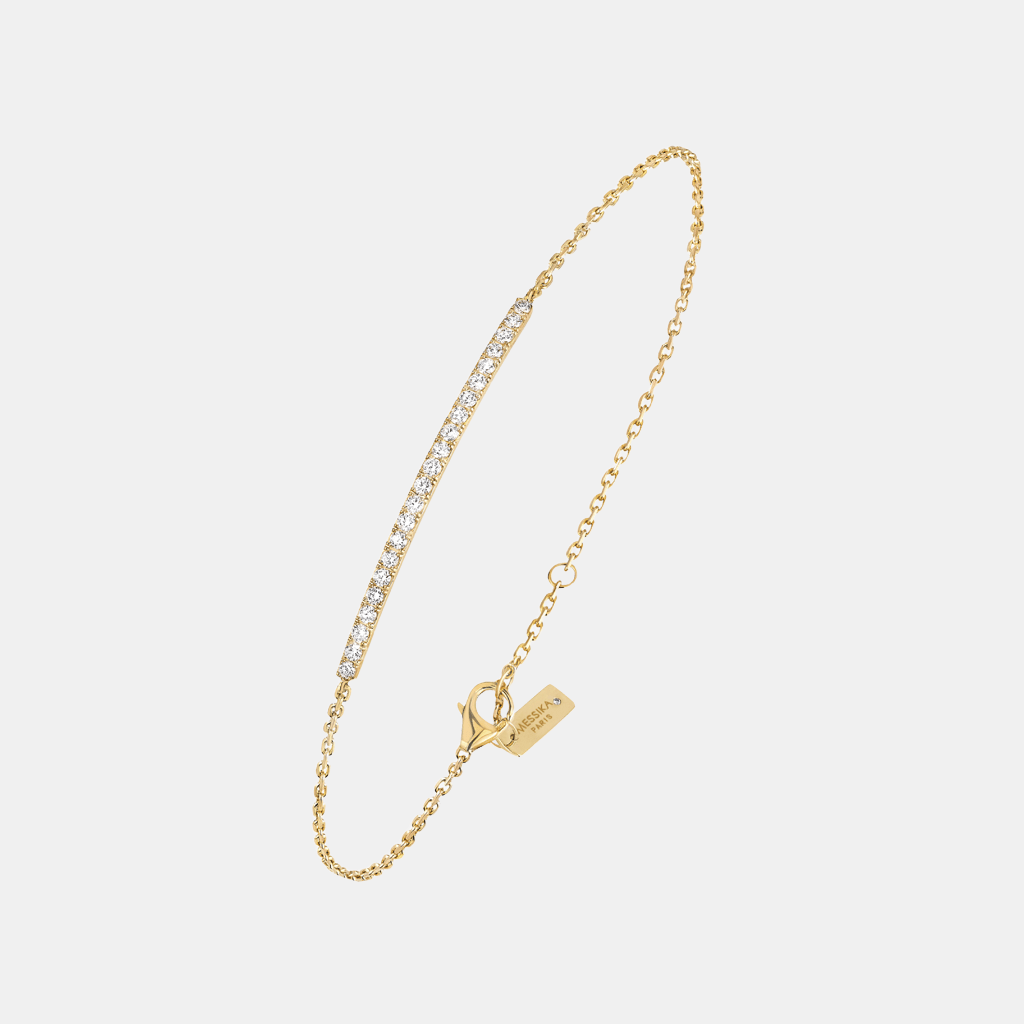Bracelet Gatsby Bar Or jaune Diamant 0.25ct