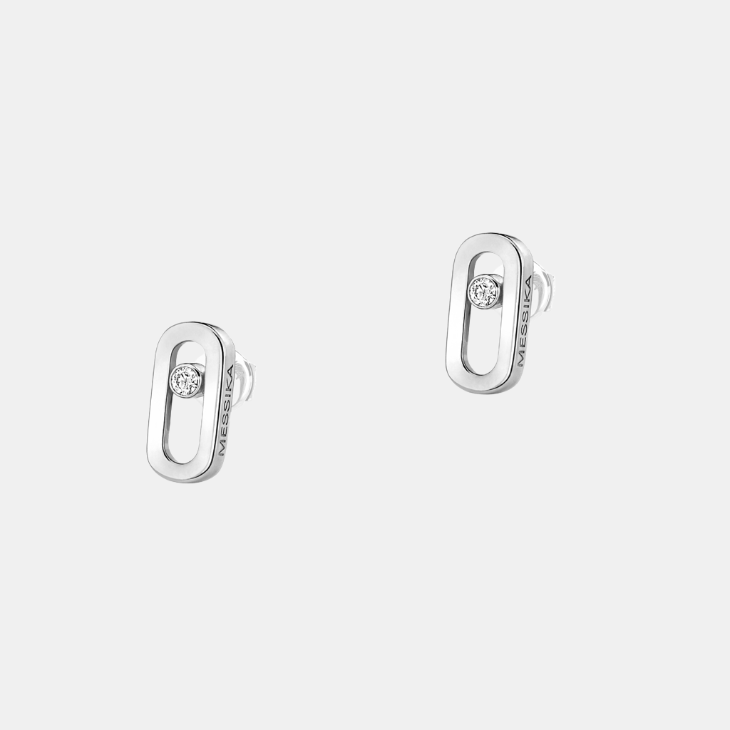 Boucles d'oreilles Move Uno Or blanc Diamant 0.03ct
