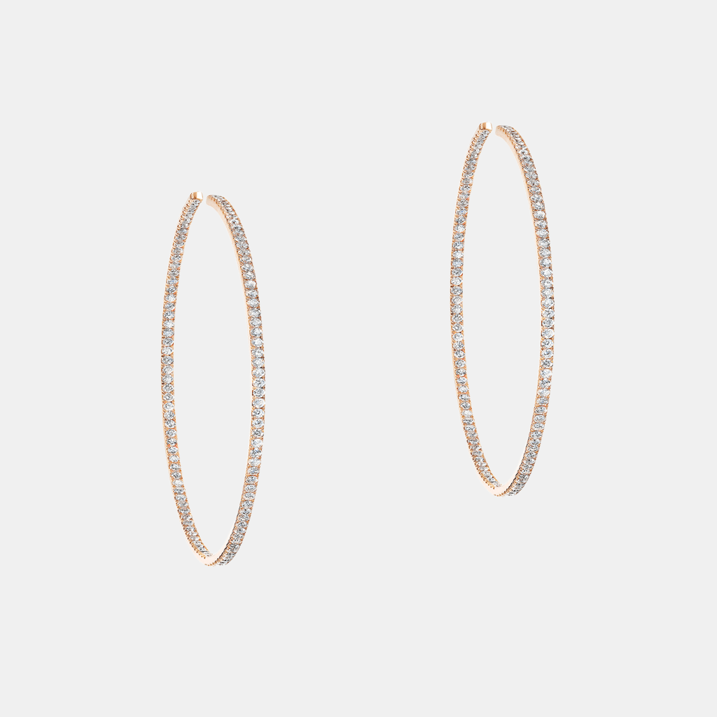 Boucles d'oreilles Gatsby S Or rose Diamant 0.41ct