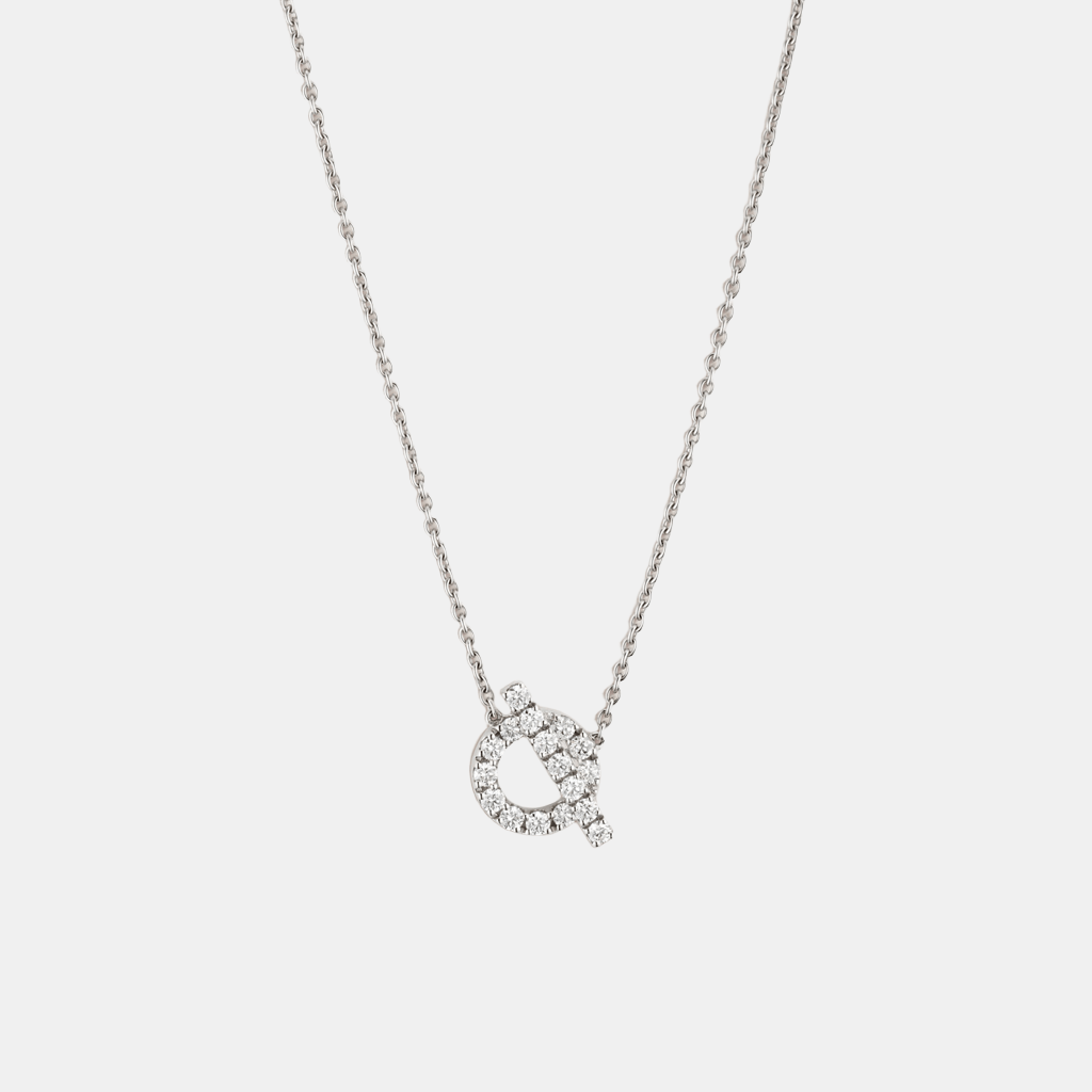 Pendentif Finesse Or blanc Diamant 0.46 ct