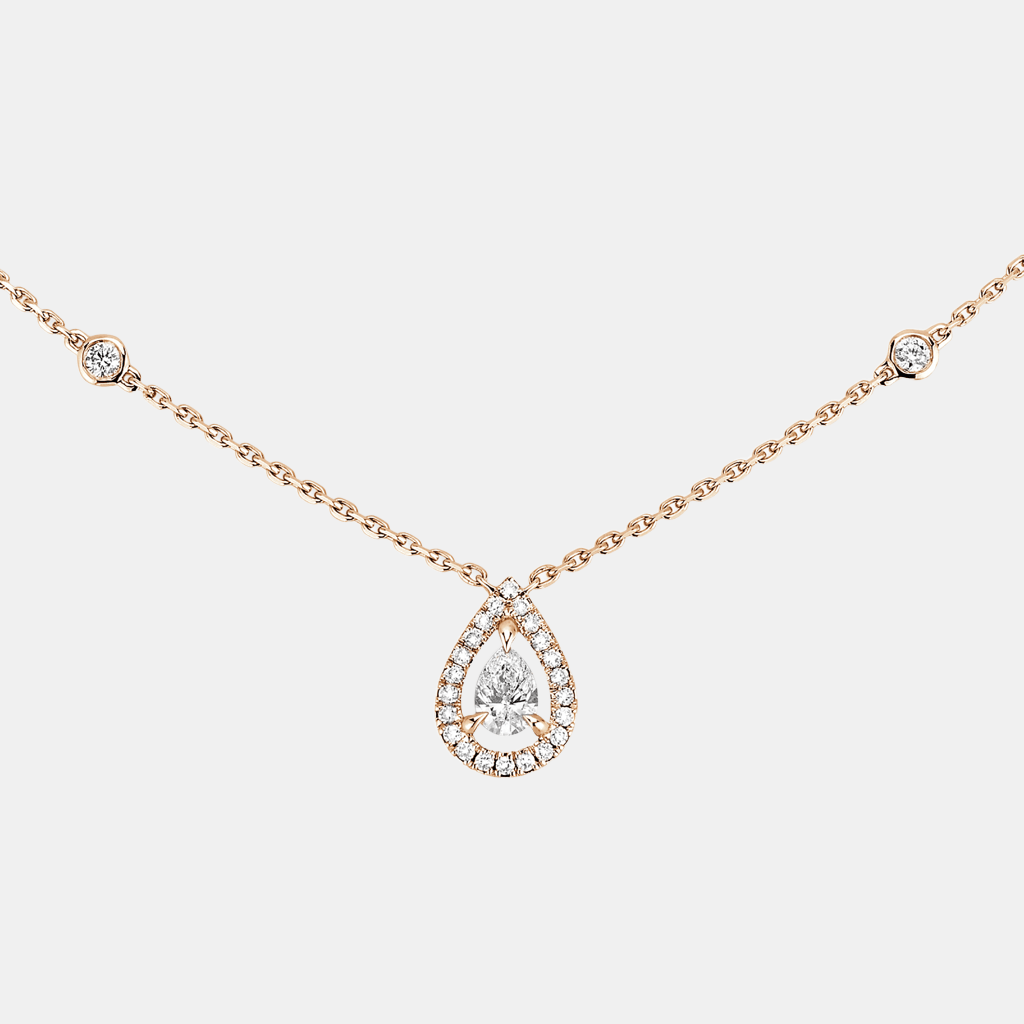 Collier Joy Poir Or rose Diamant 0.25ct