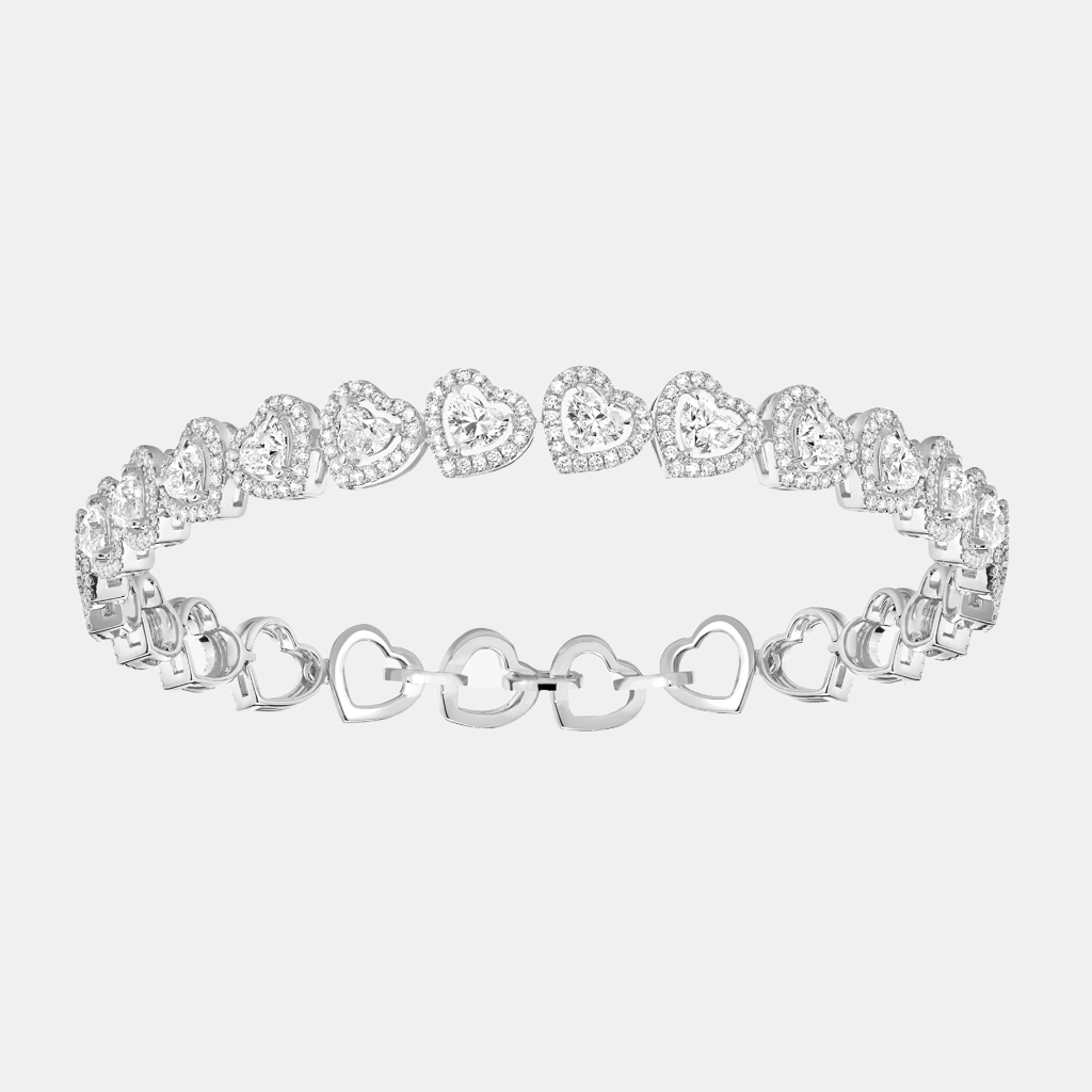 Bracelet Joy Coeur Or blanc Diamant 0.19ct