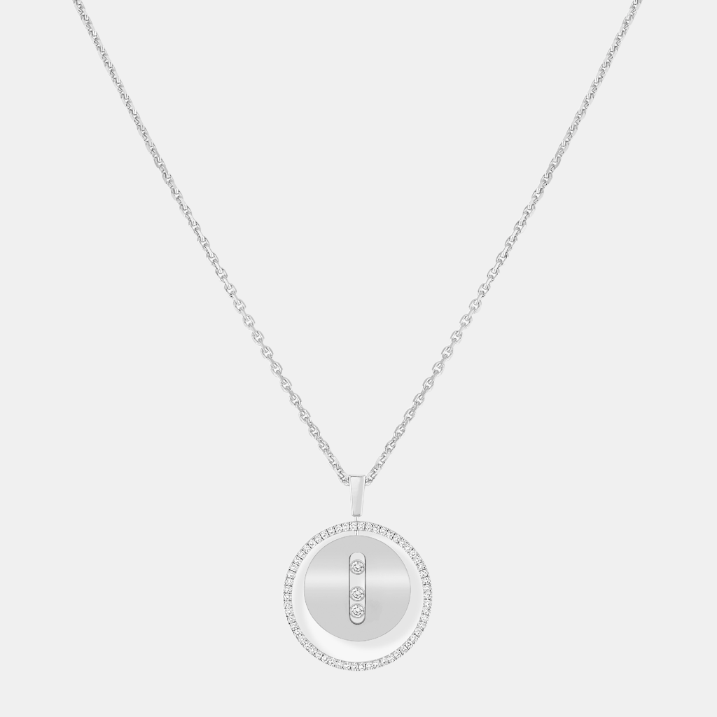 Collier Lucky Move MM Or blanc Diamant 0.3ct
