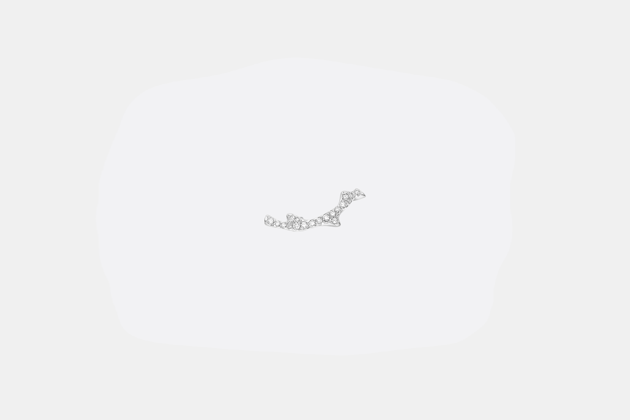 Boucles d'oreilles Bois de Rose Or blanc Diamant 0.03 ct