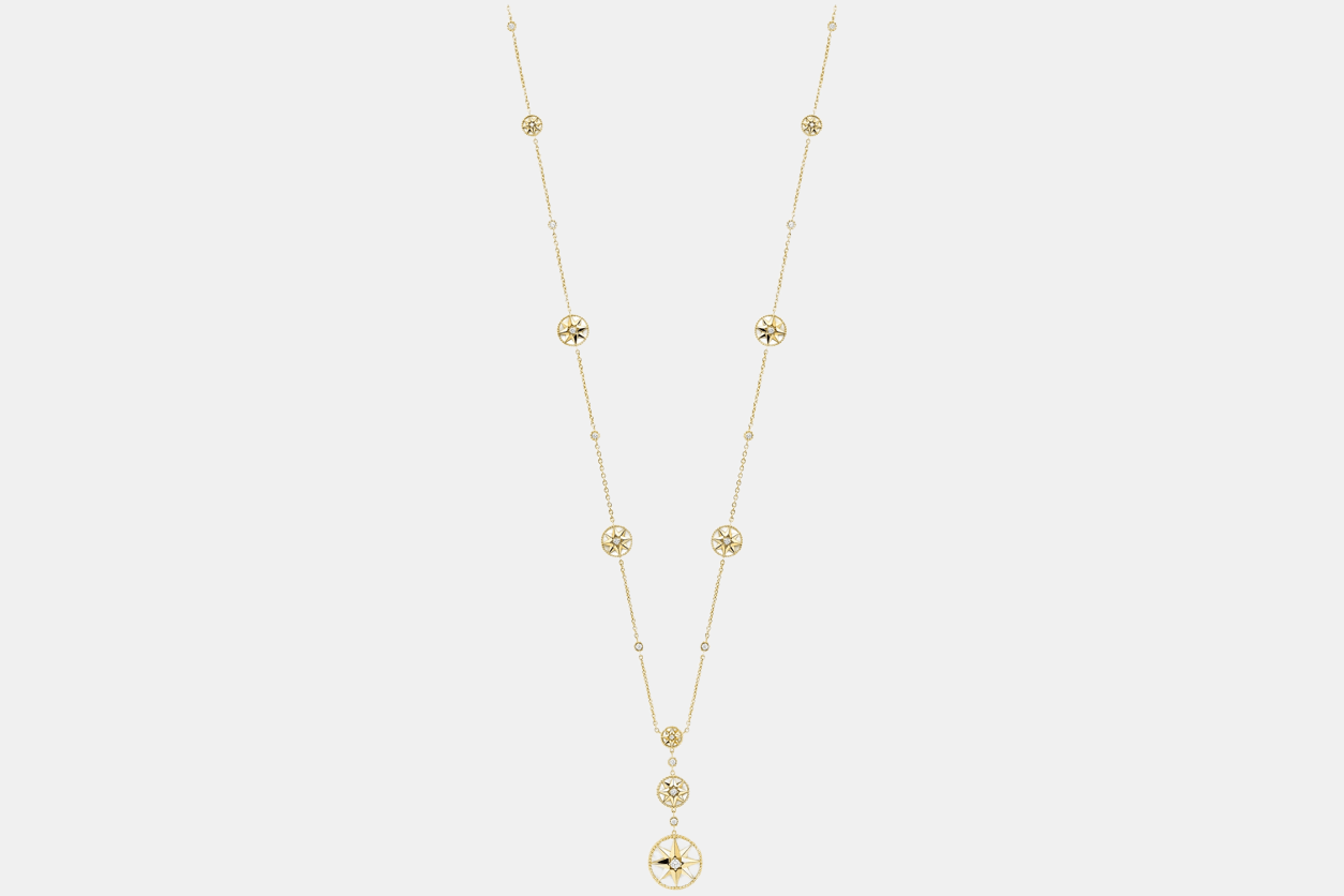 Collier Rose des Vents Or jaune Diamant 0.936 ct