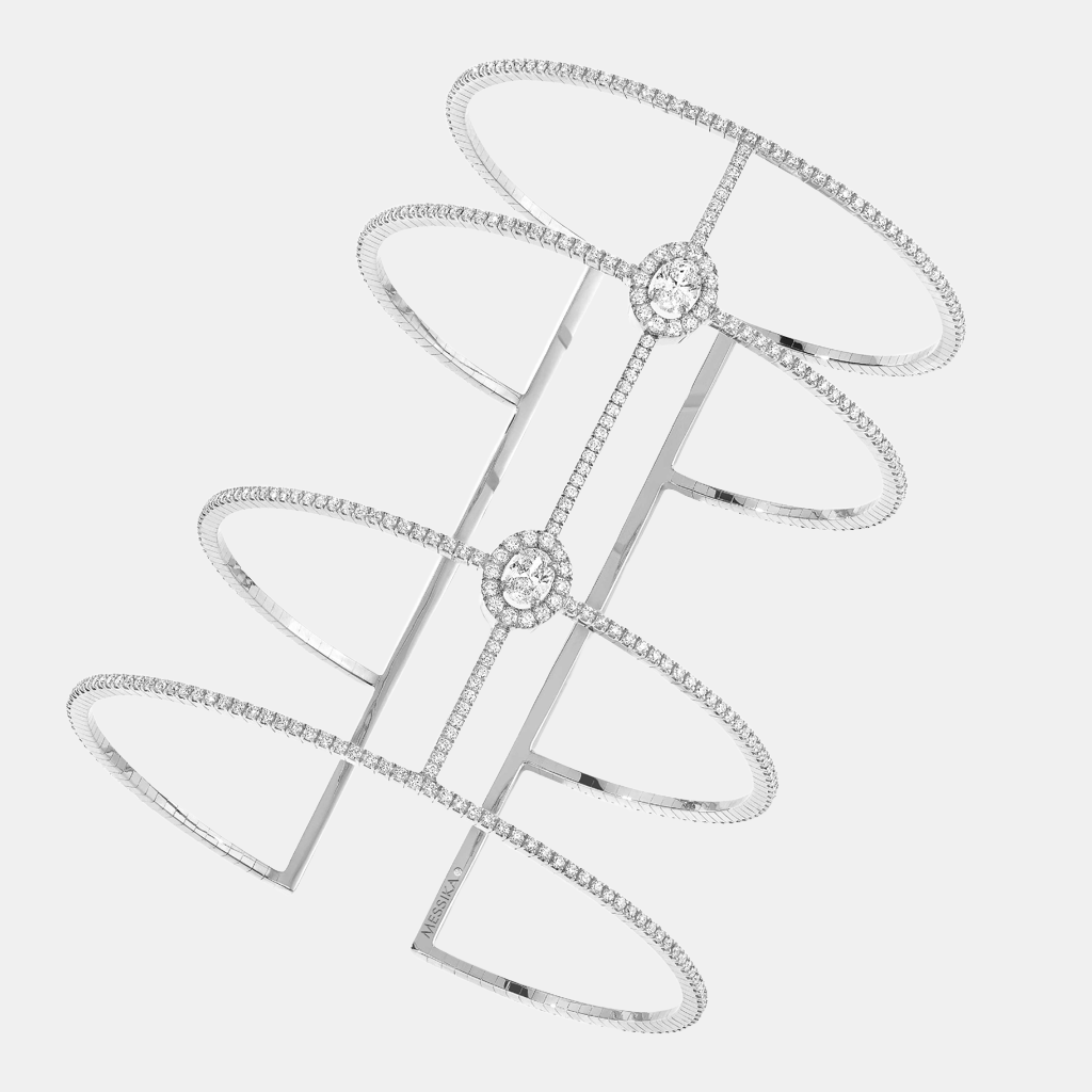 Bracelet Glam'Azone Or blanc Diamant 0.3ct