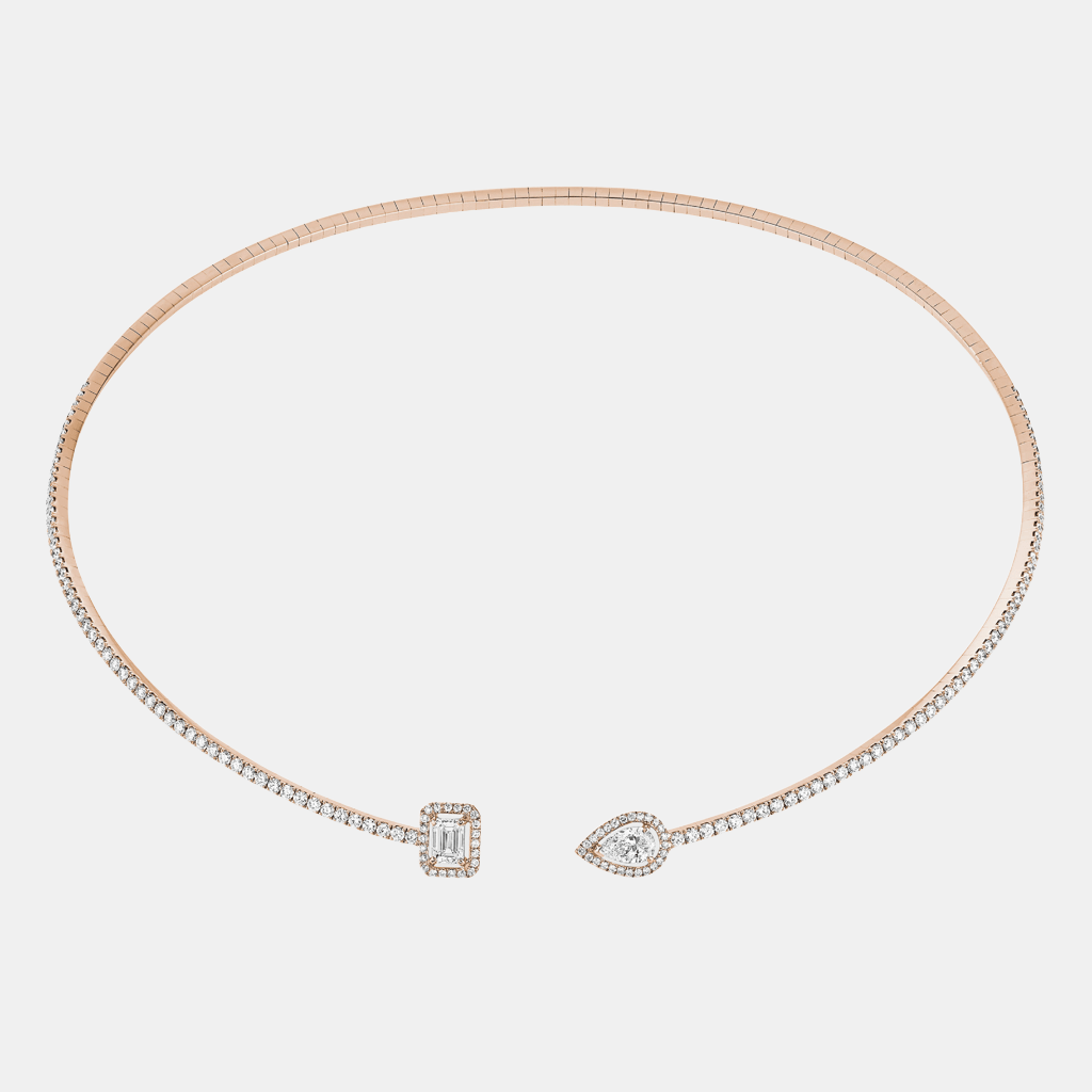 Collier My Twin Or rose Diamant 0.4ct