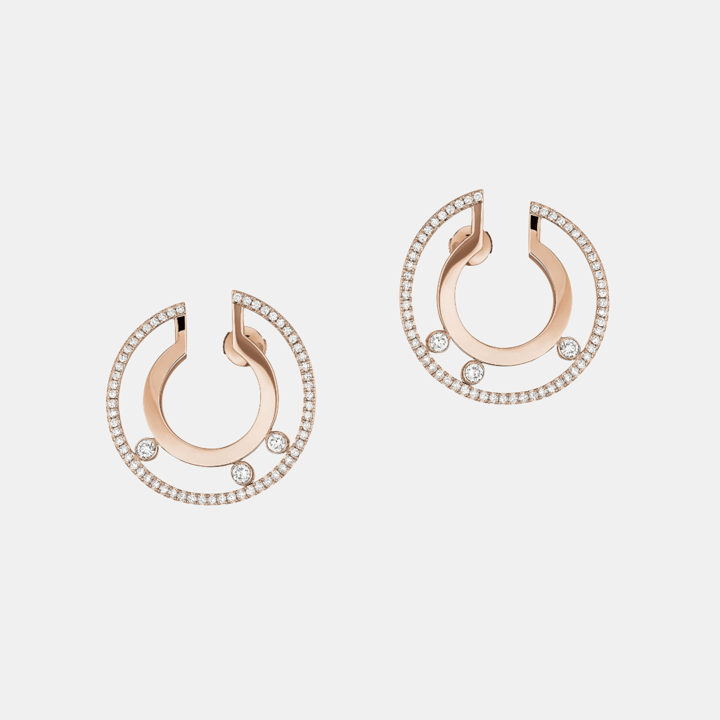 Boucles d'oreilles Move Romane Or rose Diamant 0.8ct