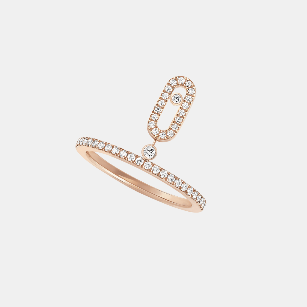 Bague Move Uno Pavé Pampille Or rose Diamant 0.29ct