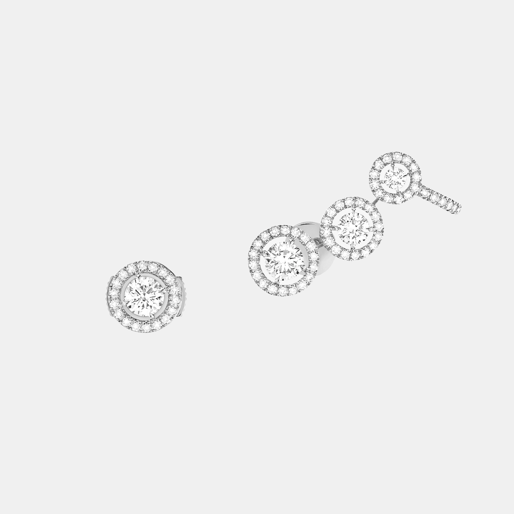 Boucles d'oreilles Joy Or blanc Diamant 0.2ct