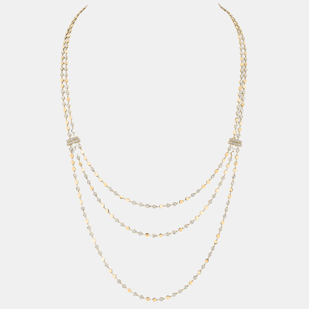Collier D-Vibes Multi Rangs Or jaune Diamant 4.9ct