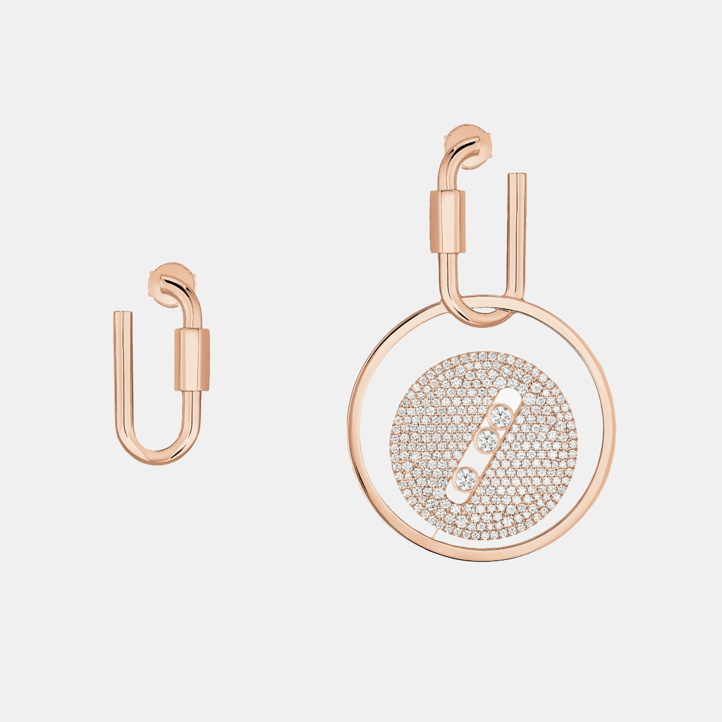 Boucles d'oreilles Lucky Move Or rose Diamant 1.58ct