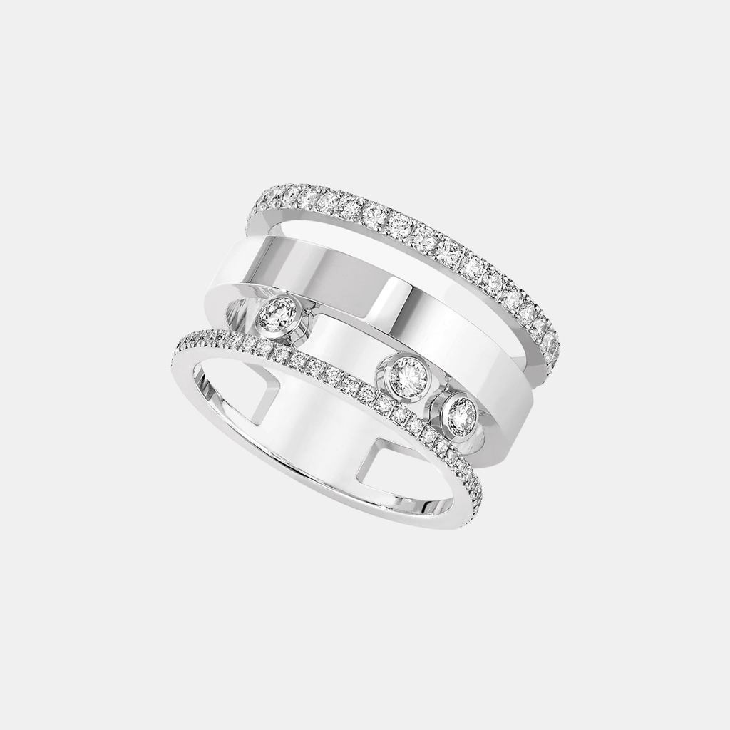 Bague Move Romane LM Or blanc Diamant 0.65ct
