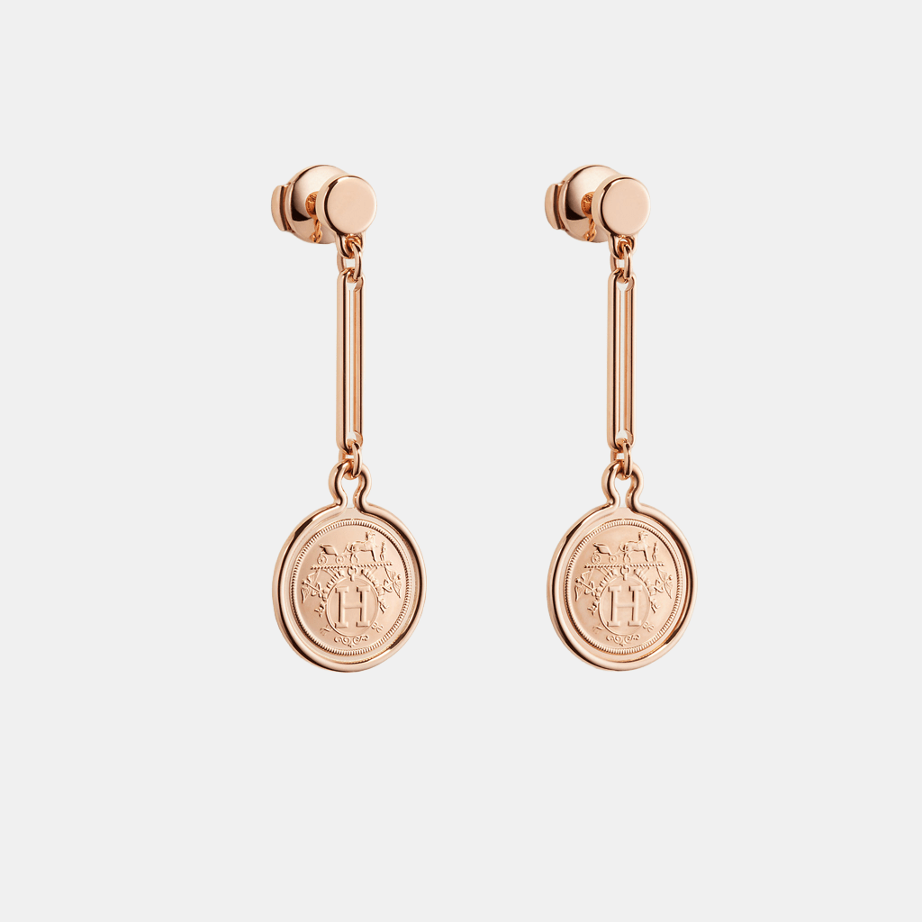 Boucles d'oreilles Ex-Libris Or rose