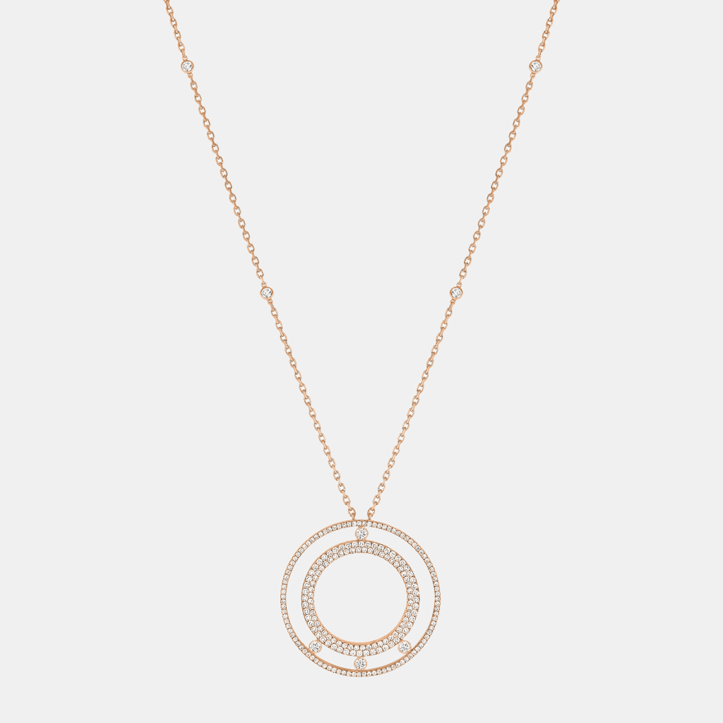 Collier Move Romane Pavé L Or rose Diamant 1.7ct