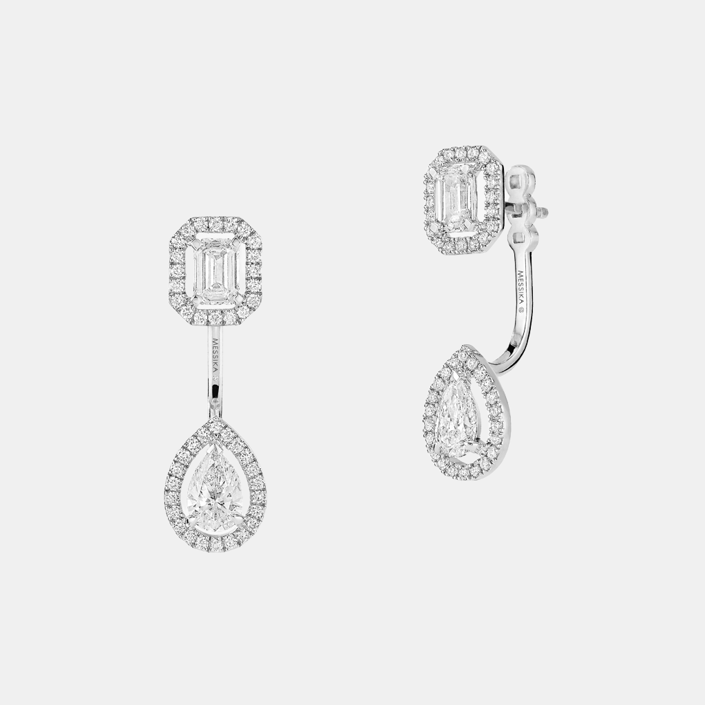 Boucles d'oreilles My Twin Toi & Moi Or blanc Diamant 2x0.30ct