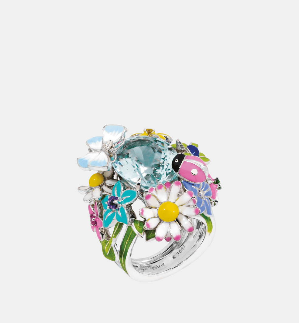 Bague Diorette Or blanc Diamant 0.04 ct