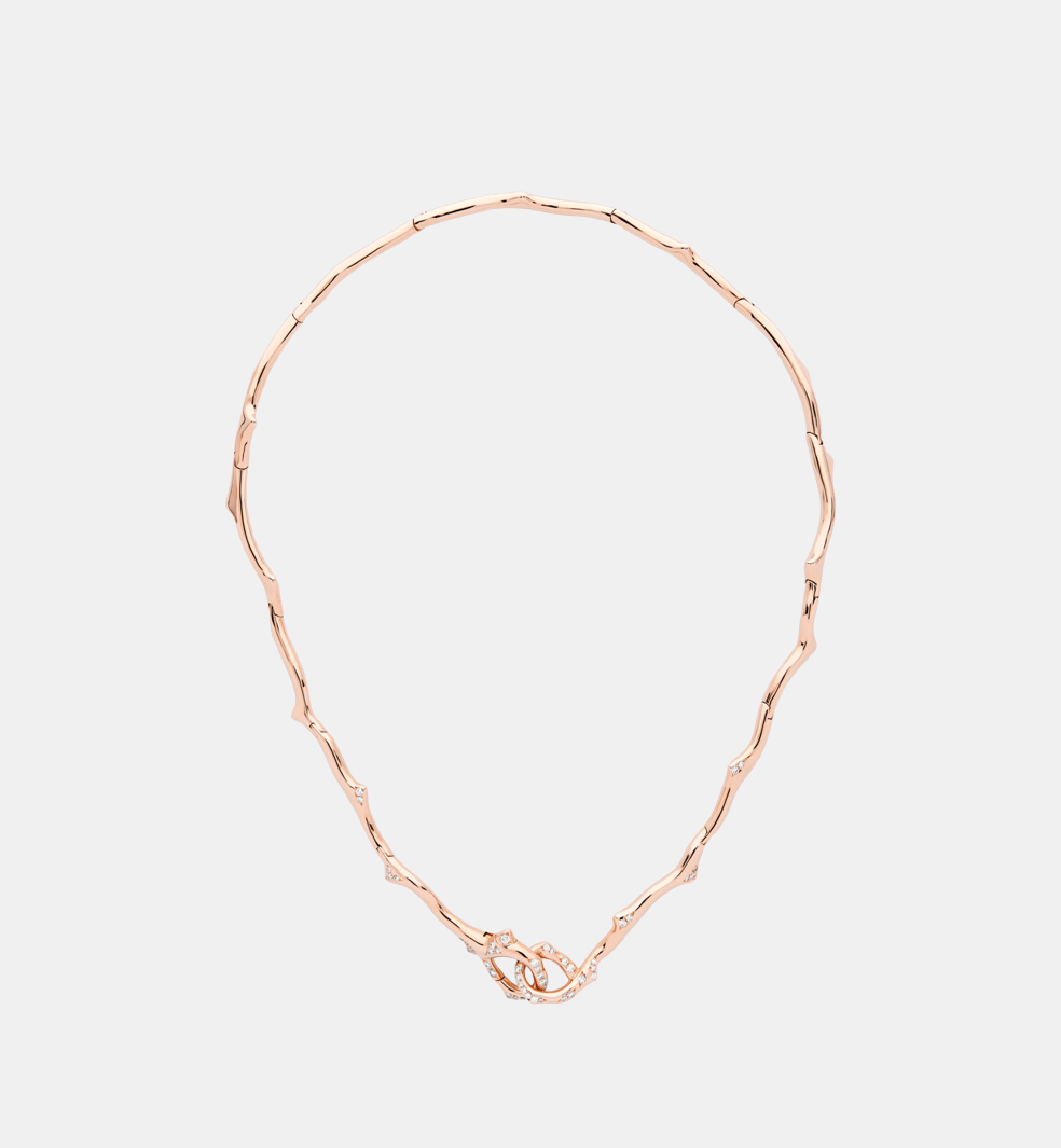 Collier Bois de Rose Or rose Diamant 0.57 ct