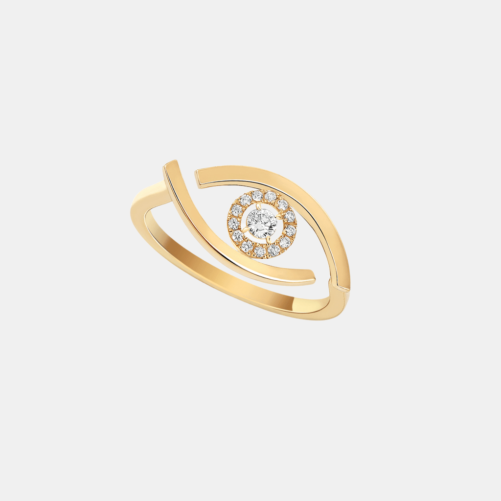 Bague Lucky Eye Or jaune Diamant 0.08ct