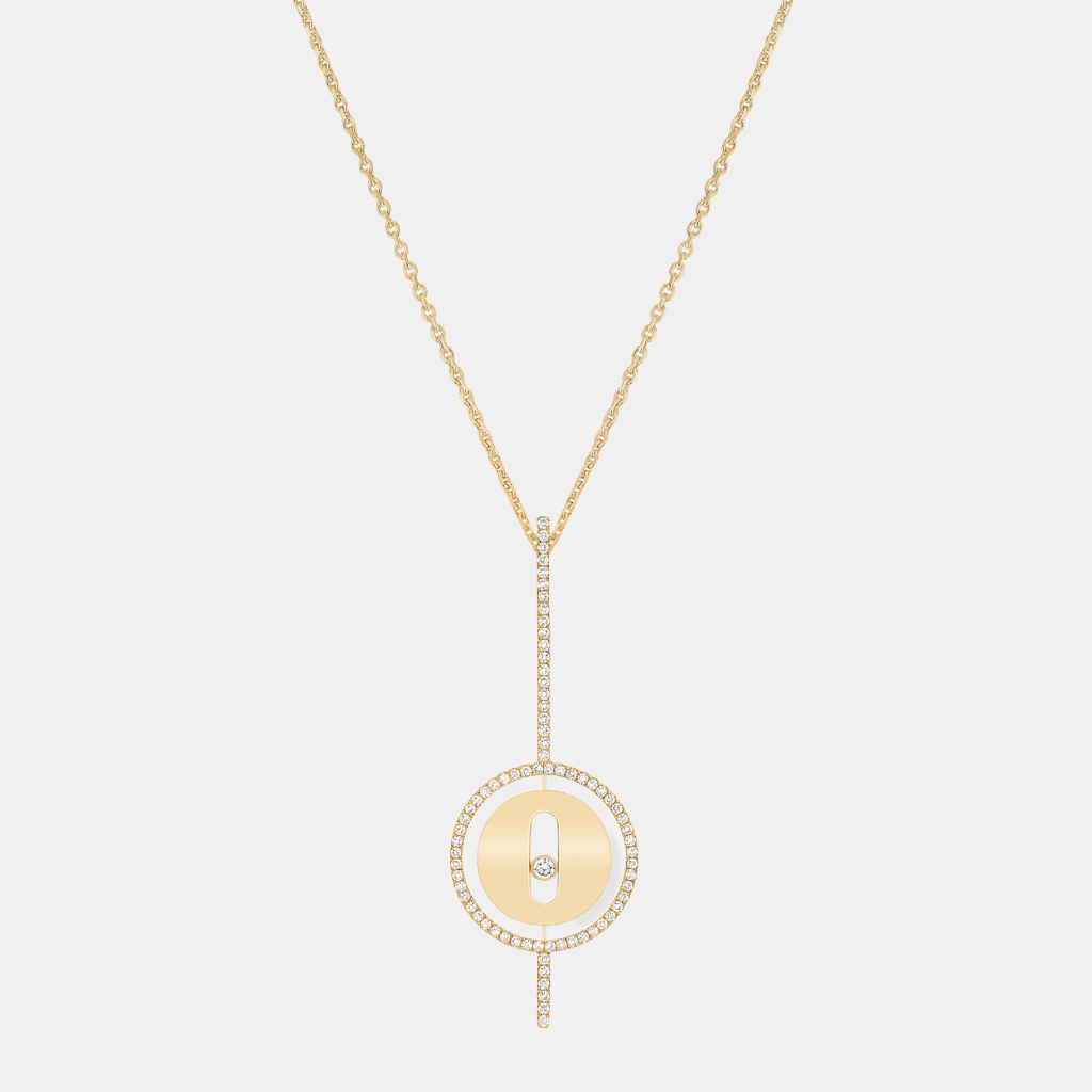 Collier Lucky Move Arrow Or jaune Diamant 0.66ct