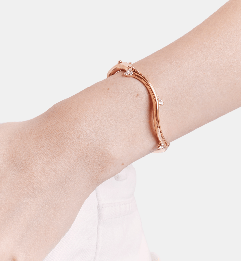 Bracelet Bois de Rose Or rose Diamant 0.54 ct