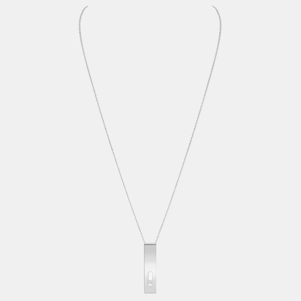 Collier Move Joaillerie Or blanc Diamant 0.08ct