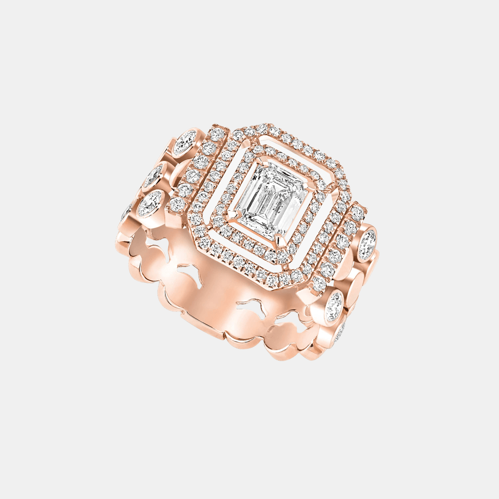 Bague D-Vibes Multi Rangs Or rose Diamant 0.5ct