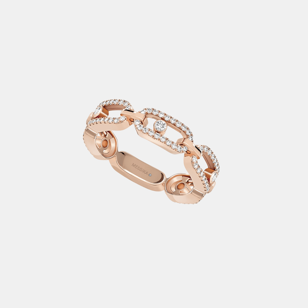 Bague Move Link Multi Pavée Or rose Diamant 0.43ct
