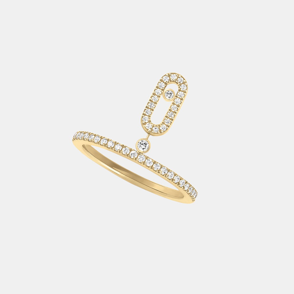 Bague Move Uno Pavé Pampille Or jaune Diamant 0.29ct