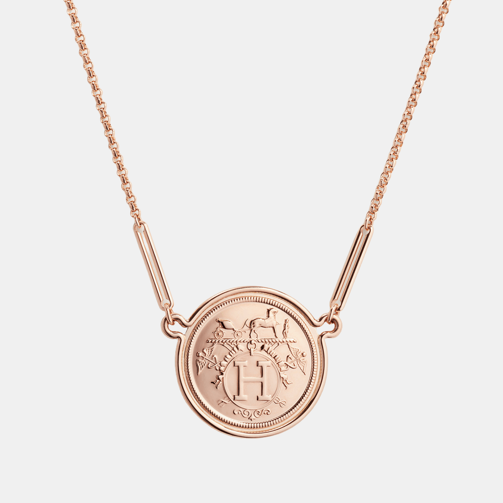 Pendentif Ex-Libris Grand modèle Or rose