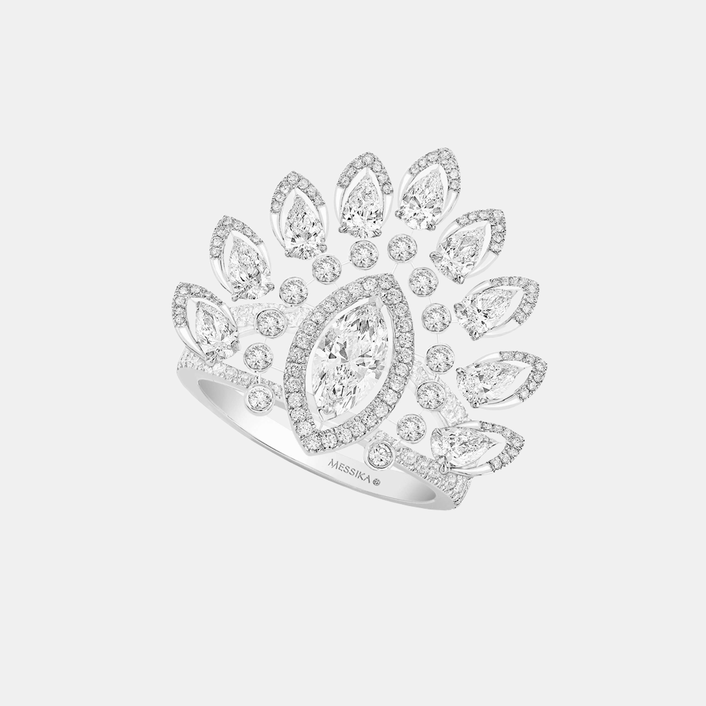 Bague Desert Bloom Or blanc Diamant 0.4ct