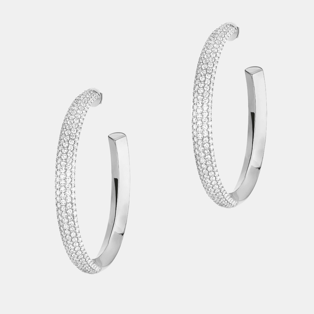 Boucles d'oreilles Divine Enigma LM Or blanc Diamant 6.9ct
