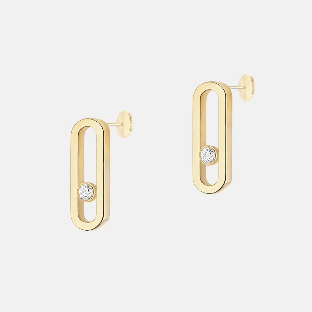 Boucles d'oreilles Move Uno Or jaune Diamant 0.16ct