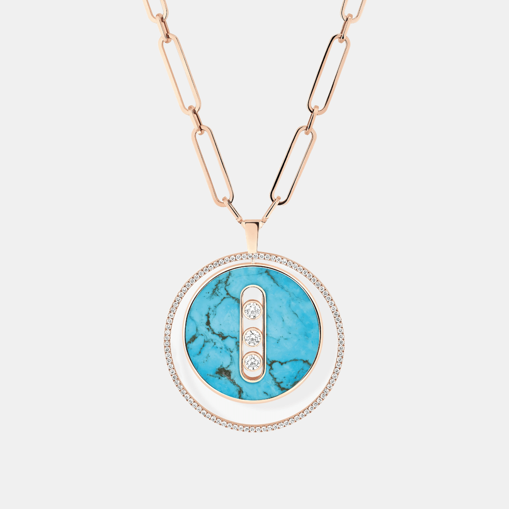 Collier Lucky Move LM Or rose Turquoise