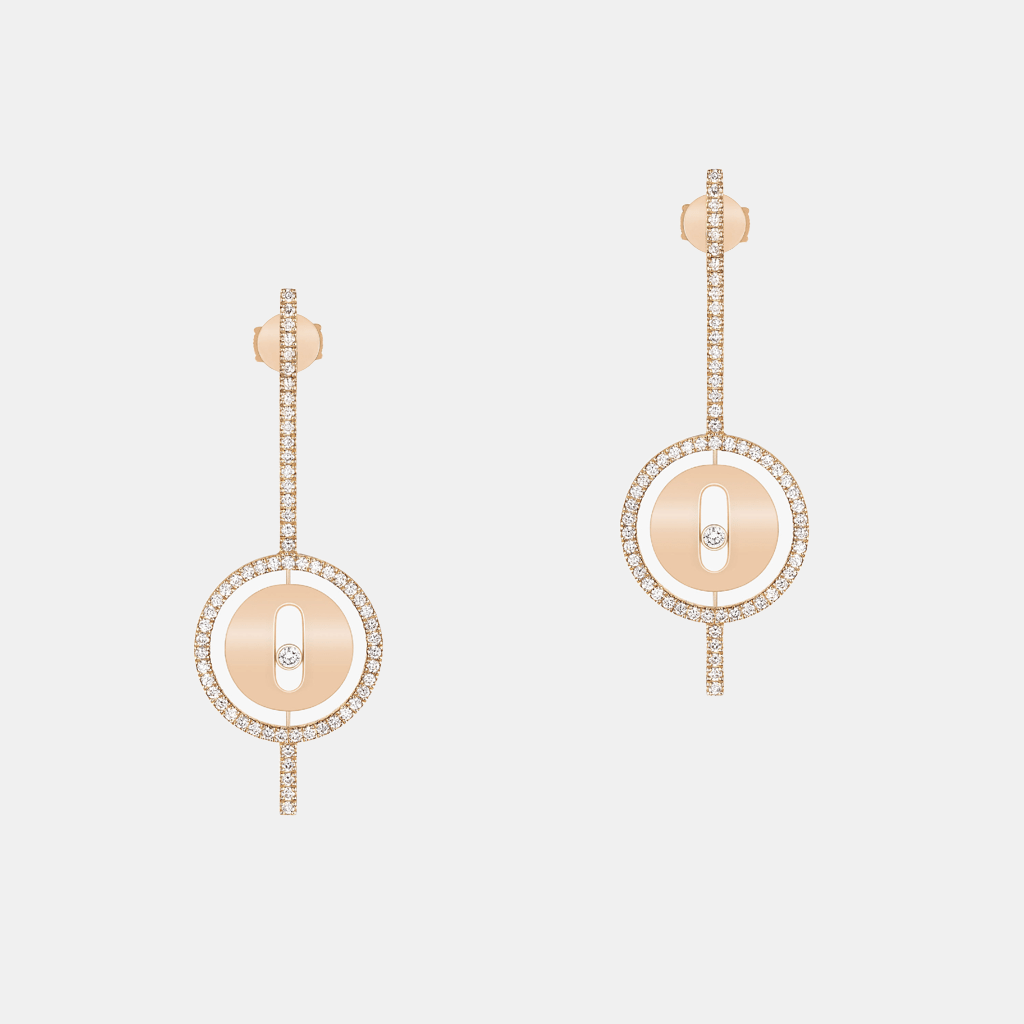 Boucles d'oreilles Lucky Move Arrow Or rose Diamant 0.6ct